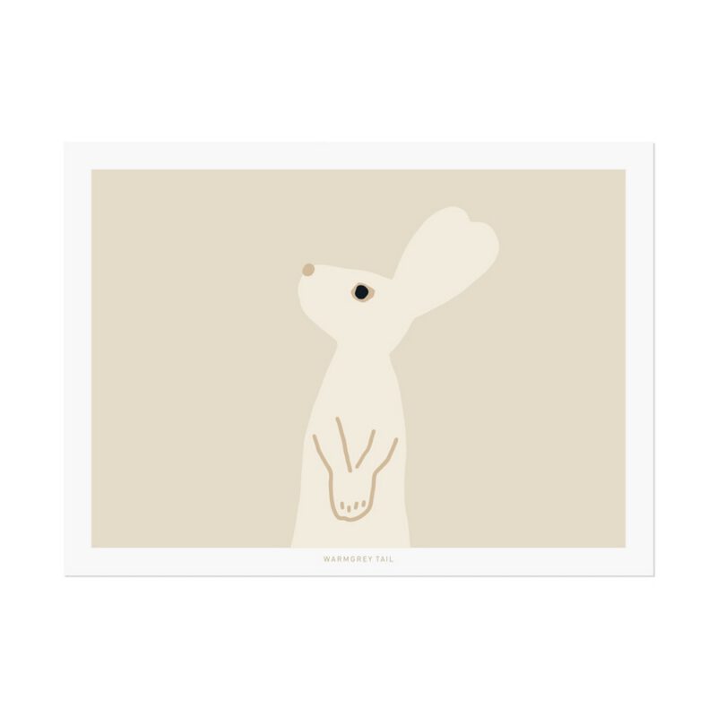 Postkarte - Heart Rabbit Beige